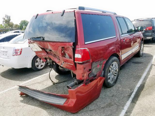 5LMFL27537LJ11335 - 2007 LINCOLN NAVIGATOR RED photo 4