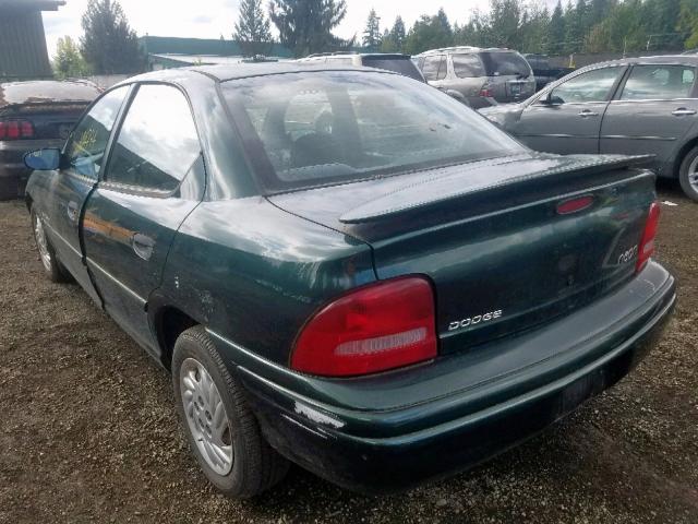 1B3ES47Y2WD689920 - 1998 DODGE NEON HIGHL GREEN photo 3