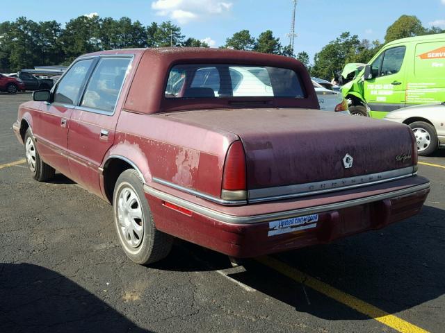 1C3XC66R4PD215614 - 1993 CHRYSLER NEW YORKER BURGUNDY photo 3