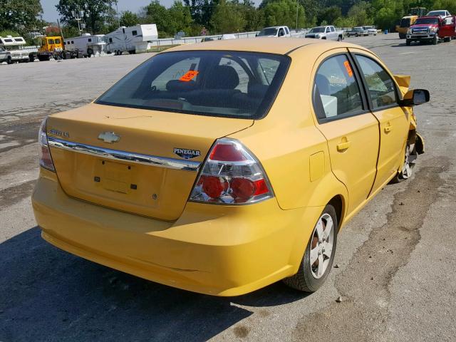 KL1TD56677B128753 - 2007 CHEVROLET AVEO BASE ყვითელი ფოტო 4