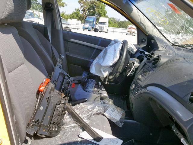 KL1TD56677B128753 - 2007 CHEVROLET AVEO BASE ყვითელი ფოტო 5