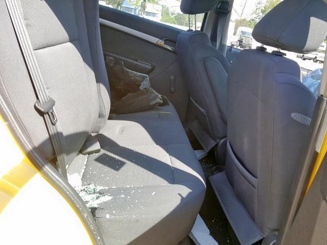 KL1TD56677B128753 - 2007 CHEVROLET AVEO BASE ყვითელი ფოტო 6