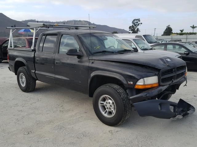 1B7GG2ANXYS760307 - 2000 DODGE DAKOTA QUA BLACK photo 1