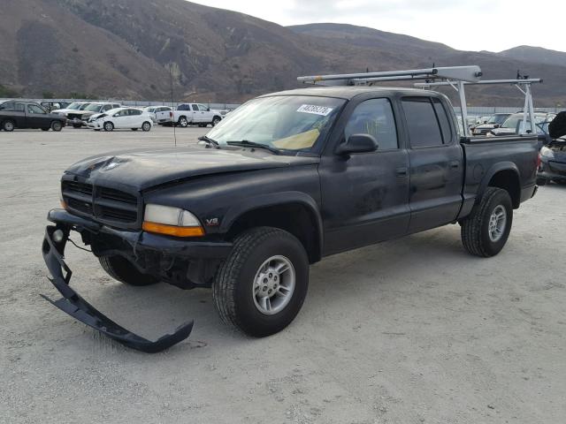 1B7GG2ANXYS760307 - 2000 DODGE DAKOTA QUA BLACK photo 2