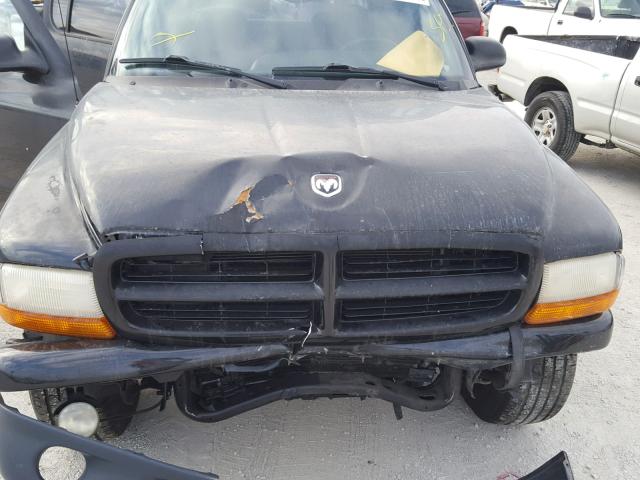 1B7GG2ANXYS760307 - 2000 DODGE DAKOTA QUA BLACK photo 7