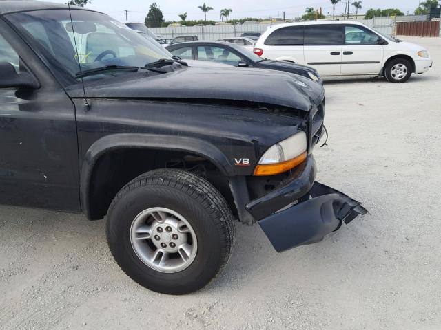 1B7GG2ANXYS760307 - 2000 DODGE DAKOTA QUA BLACK photo 9