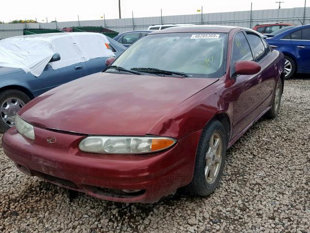 1G3NF52E61C121464 - 2001 OLDSMOBILE ALERO GLS RED photo 2