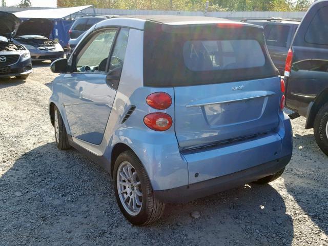 WMEEK3BAXBK424768 - 2011 SMART FORTWO PAS 蓝色 照片 3