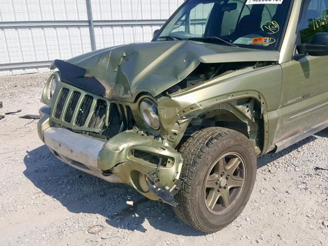 1J4GL38K12W292748 - 2002 JEEP LIBERTY RE GREEN photo 9