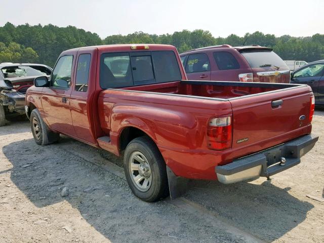 1FTYR44V52PB71519 - 2002 FORD RANGER SUP RED photo 3