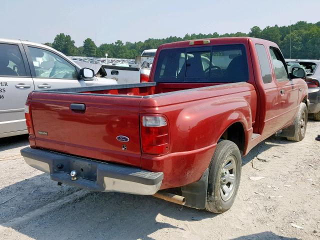 1FTYR44V52PB71519 - 2002 FORD RANGER SUP RED photo 4