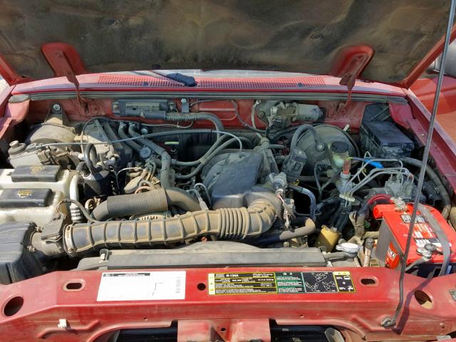 1FTYR44V52PB71519 - 2002 FORD RANGER SUP RED photo 7