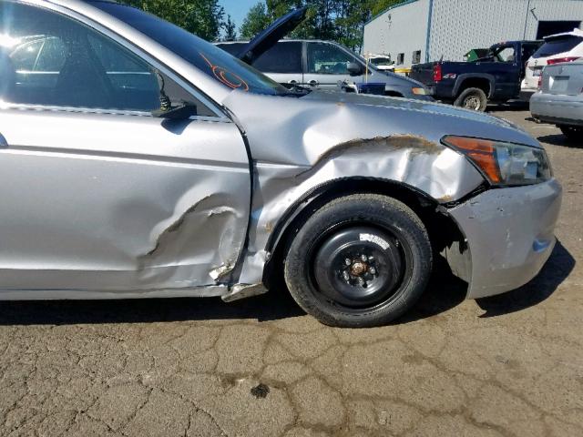 1HGCP36828A033371 - 2008 HONDA ACCORD EXL SILVER photo 9