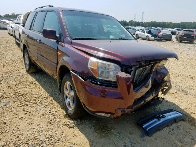 5FNYF28368B000321 - 2008 HONDA PILOT SE MAROON photo 1