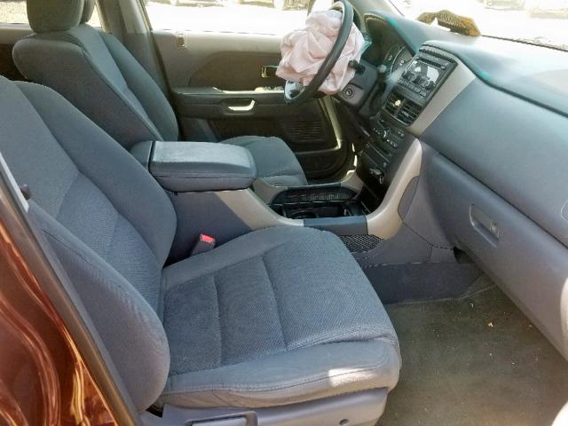 5FNYF28368B000321 - 2008 HONDA PILOT SE MAROON photo 5