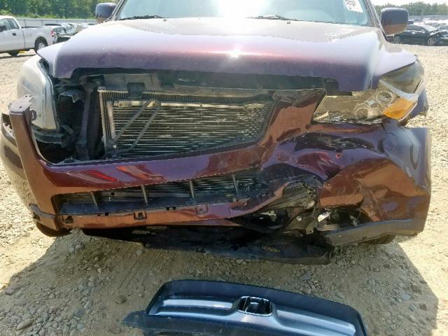 5FNYF28368B000321 - 2008 HONDA PILOT SE MAROON photo 9