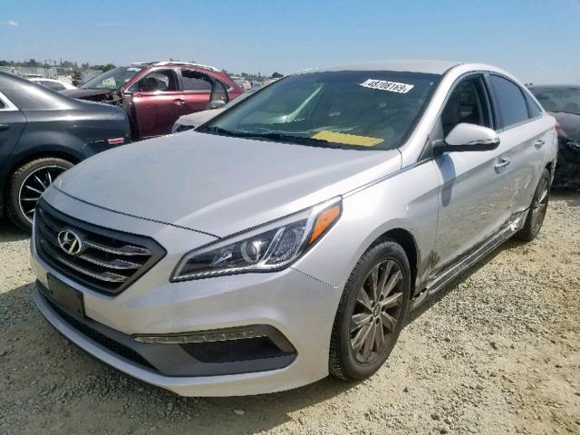 5NPE34AF6FH084781 - 2015 HYUNDAI SONATA SPO SILVER photo 2