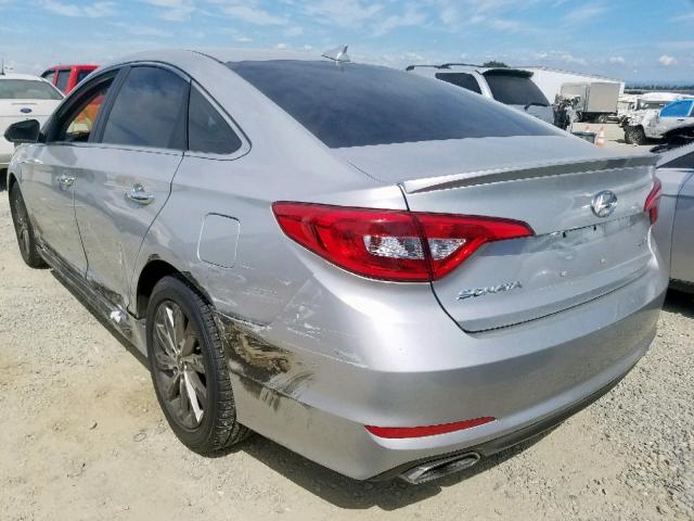 5NPE34AF6FH084781 - 2015 HYUNDAI SONATA SPO SILVER photo 3