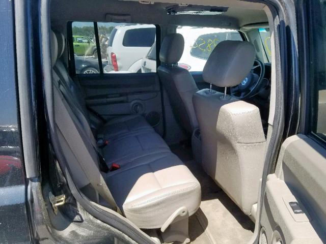 1J8HH48K07C547358 - 2007 JEEP COMMANDER BLACK photo 6
