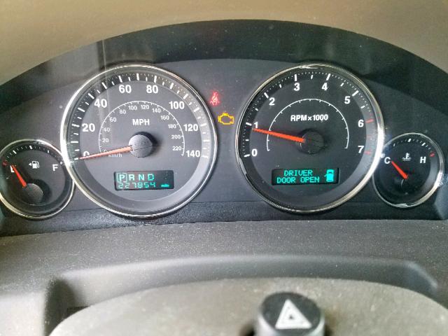 1J8HH48K07C547358 - 2007 JEEP COMMANDER BLACK photo 8