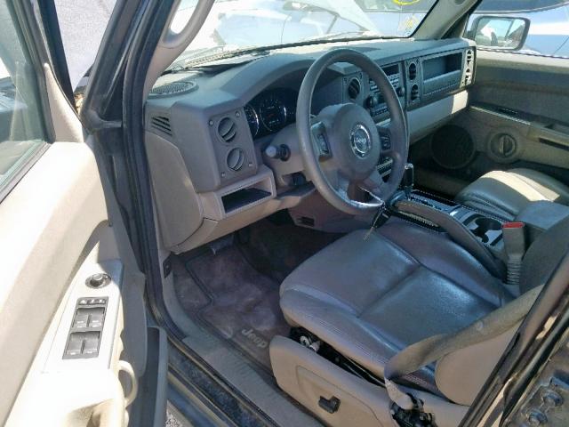 1J8HH48K07C547358 - 2007 JEEP COMMANDER BLACK photo 9