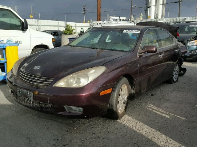 JTHBF30G325007938 - 2002 LEXUS ES 300 MAROON photo 2