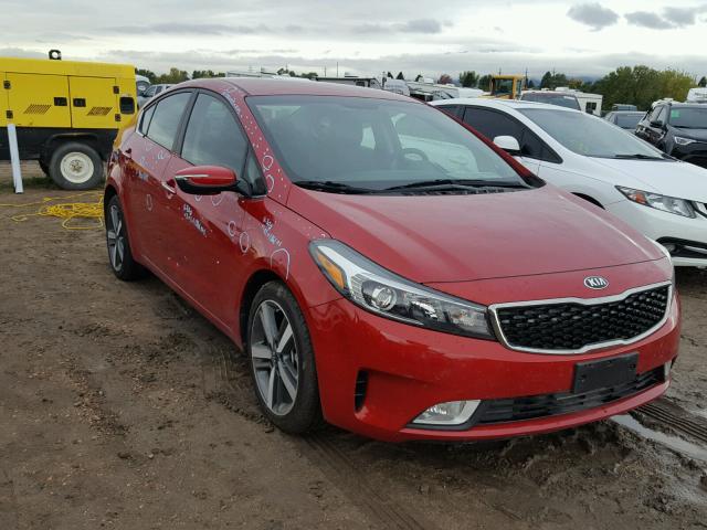 3KPFL4A88HE092930 - 2017 KIA FORTE EX RED photo 1