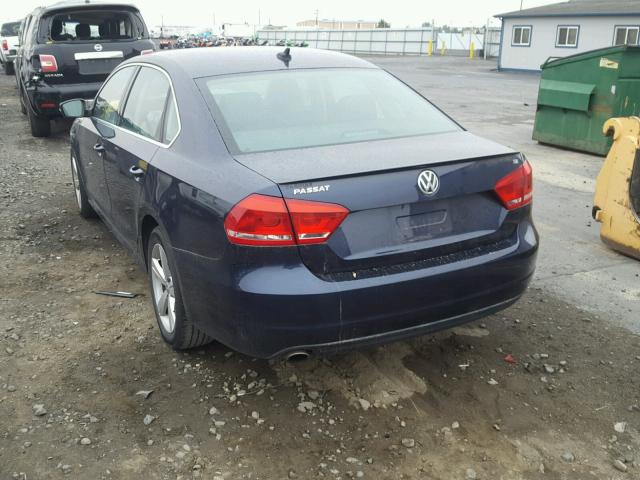 1VWBP7A31CC107676 - 2012 VOLKSWAGEN PASSAT SE BLUE photo 3