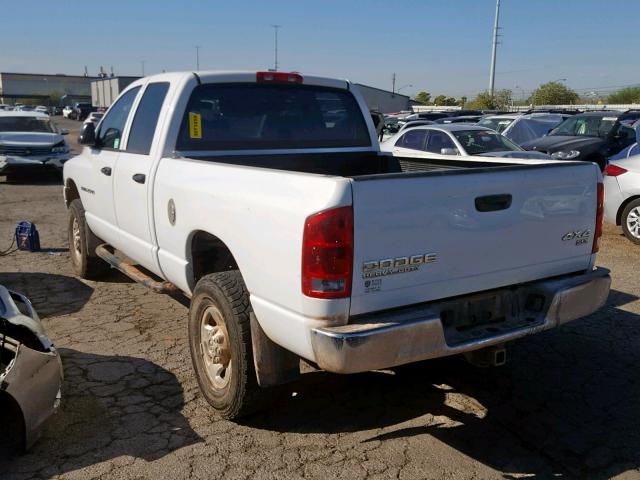 3D7KU28D23G857524 - 2003 DODGE RAM 2500 S WHITE photo 3