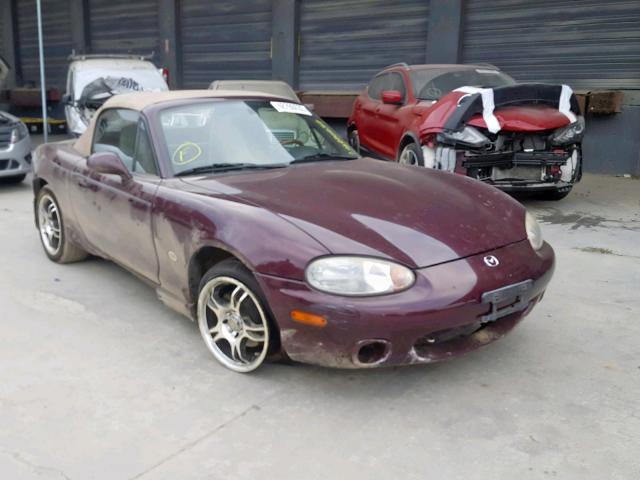 JM1NB3534Y0149205 - 2000 MAZDA MX-5 MIATA MAROON photo 1