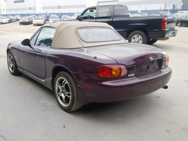 JM1NB3534Y0149205 - 2000 MAZDA MX-5 MIATA MAROON photo 3