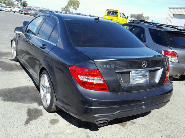 WDDGF4HB1DR254642 - 2013 MERCEDES-BENZ C 250 BLACK photo 3