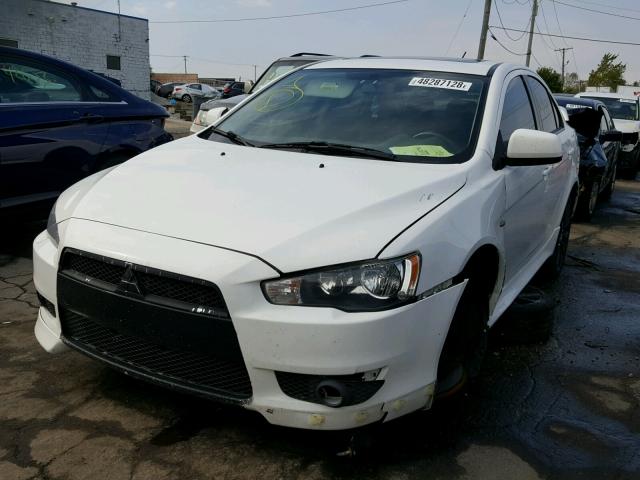 JA32U8FW1AU025201 - 2010 MITSUBISHI LANCER GTS WHITE photo 2