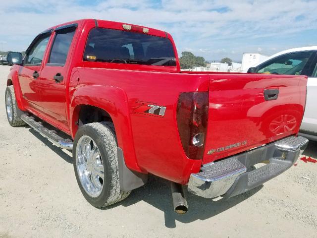 1GCDS136758115706 - 2005 CHEVROLET COLORADO RED photo 3