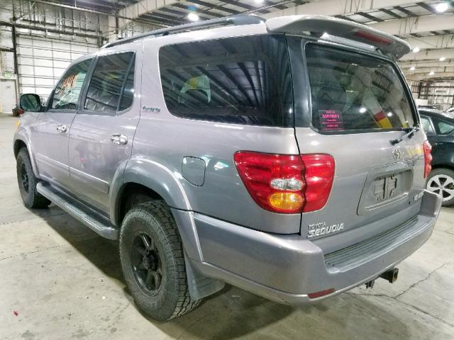 5TDBT48A21S044469 - 2001 TOYOTA SEQUOIA LI GRAY photo 3