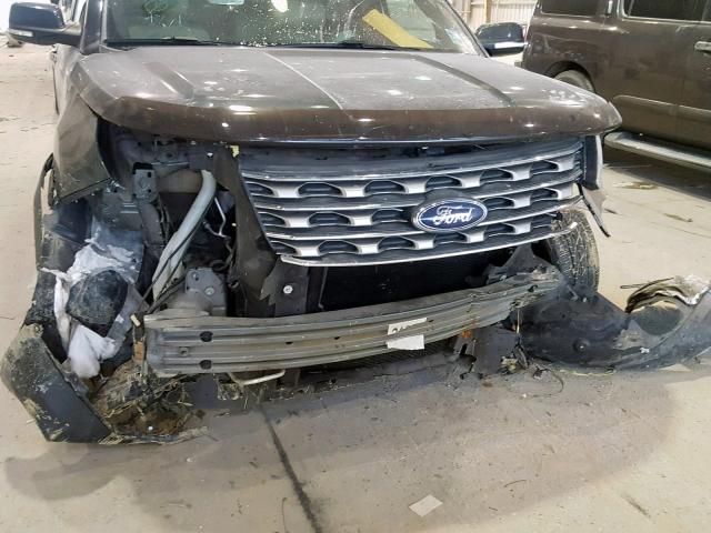 1FM5K7F88GGA42354 - 2016 FORD EXPLORER L GREEN photo 9