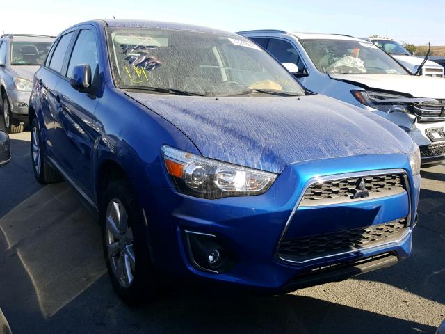 4A4AP3AU3FE043738 - 2015 MITSUBISHI OUTLANDER BLUE photo 1