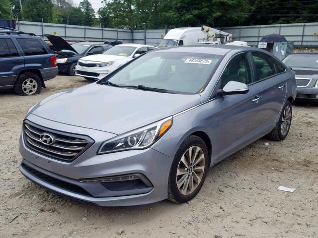 5NPE34AF3FH253526 - 2015 HYUNDAI SONATA SPO GRAY photo 2