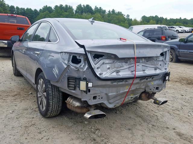 5NPE34AF3FH253526 - 2015 HYUNDAI SONATA SPO GRAY photo 3