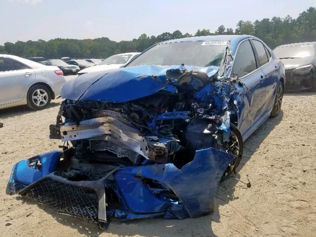 4T1B11HK1KU178394 - 2019 TOYOTA CAMRY L BLUE photo 2