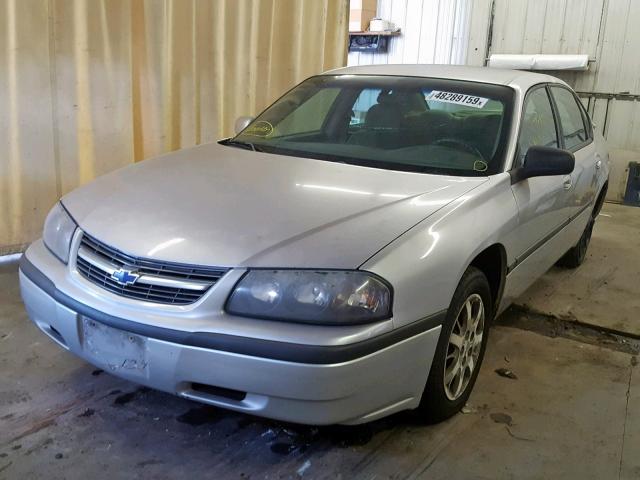 2G1WF52E149200288 - 2004 CHEVROLET IMPALA SILVER photo 2