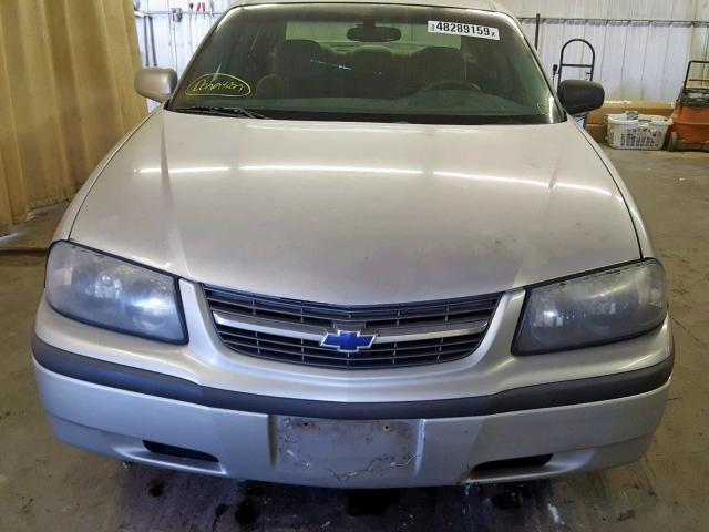 2G1WF52E149200288 - 2004 CHEVROLET IMPALA SILVER photo 9