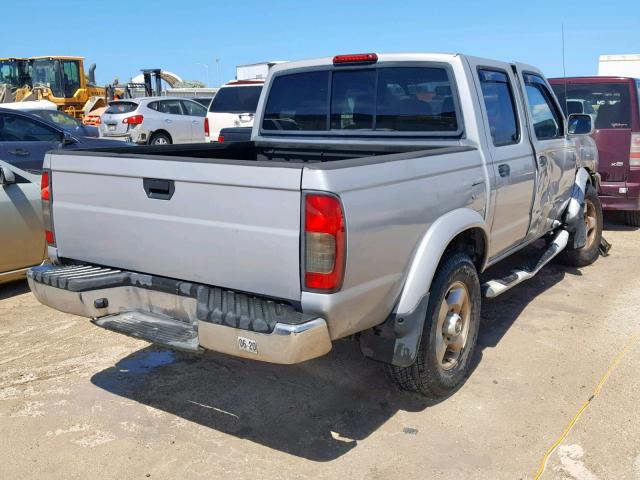 1N6ED27T4YC376620 - 2000 NISSAN FRONTIER C SILVER photo 4