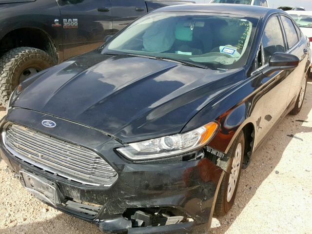 3FA6P0G73ER298260 - 2014 FORD FUSION S BLACK photo 2