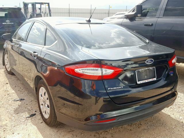 3FA6P0G73ER298260 - 2014 FORD FUSION S BLACK photo 3