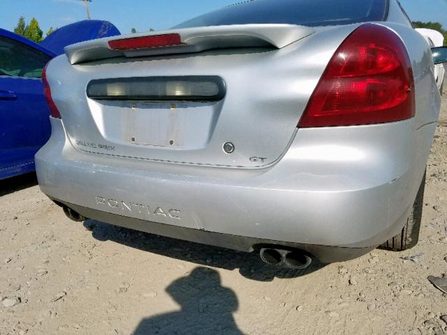 2G2WP522141348406 - 2004 PONTIAC GRAND PRIX SILVER photo 9