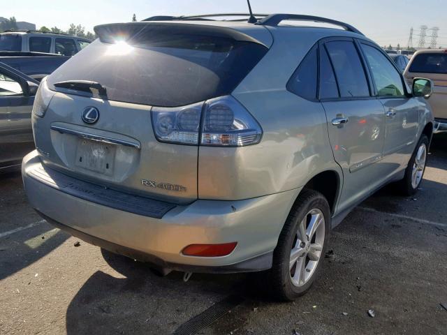 JTJHW31U382070111 - 2008 LEXUS RX 400H SILVER photo 4