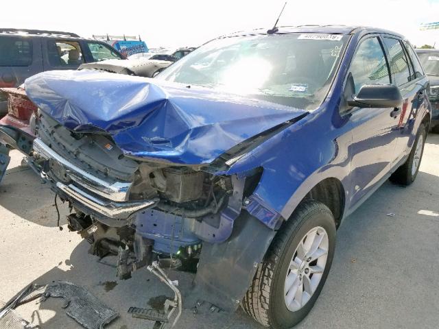 2FMDK3GC8DBC16644 - 2013 FORD EDGE SE BLUE photo 2