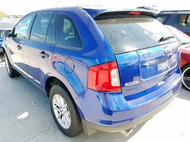 2FMDK3GC8DBC16644 - 2013 FORD EDGE SE BLUE photo 3