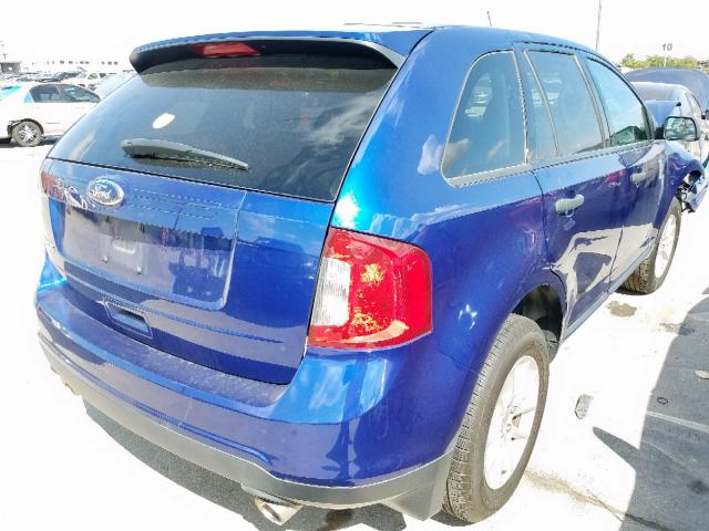 2FMDK3GC8DBC16644 - 2013 FORD EDGE SE BLUE photo 4